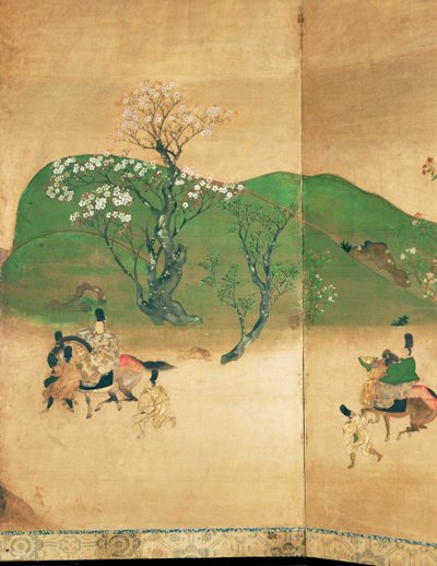 Shogun touring in spring, Edo Period (1603-1867) by Japanese School